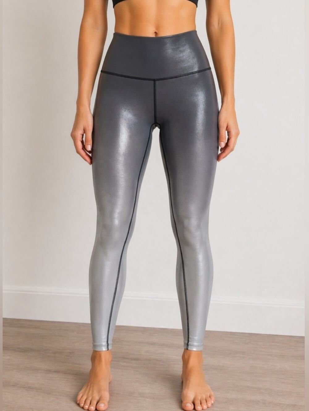 Lululemon Wunder Train Legging High Rise Tight 25" Gray Ombre Sheen Size 6